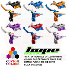 Hope Tech 3 E4 Front / Rear Brakes - Black / Braided Hose - CUSTOM COLORS - New