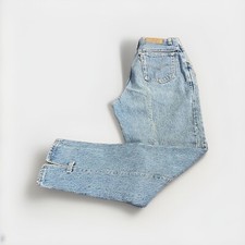 Vtg 80s Levis 544 High Rise Mom Fit Seamed Size 12 Denim Jeans Made in USA Split