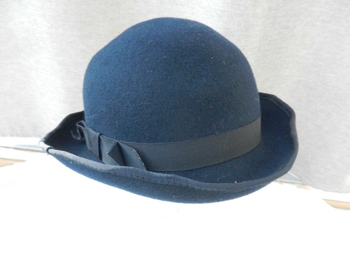 Chapeau femme feutre bleu - feutre,