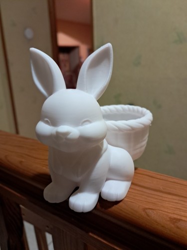 Lapin pâques avec bol - de,