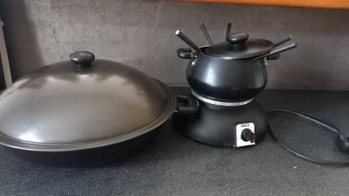 Appareil fondue wok - appareil, et
