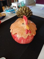 Poule Ceramique Signée LM