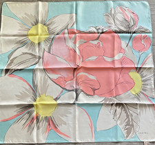 Foulard/Carré/Shawl★CASTEL en soie 100%★hand rolled-37g- France★Silk SCARF schal