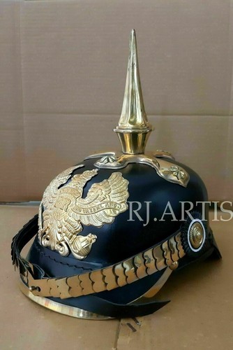 Casque pickelhaube cuir - pickelhaube,