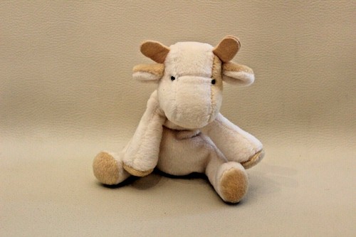 Peluche doudou vache blanche - peluche,