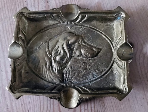 Cendrier bronze doré - -,