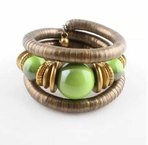 Bracelet tibetain serpent - serpent, vert