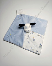 Doudou Plat Chien Bleu Blanc