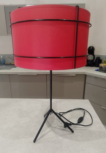 Lampe salon design rouge - lampe,