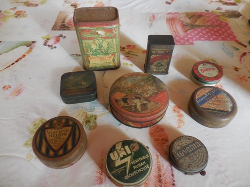 Lot anciennes boîtes tôle - 9,