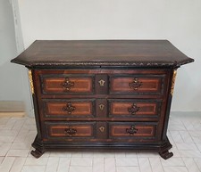 ANCIEN LOUIS XIV - BAROQUE  COMMODE  EPOQUE 1650-1700 EN NOYER, BONNE CONDITION