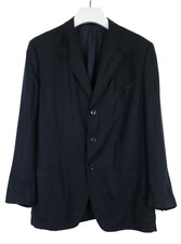 Ermenegildo Zegna Soft Blazer Homme Grand Bleu Marine Simple Boutonnage Demi