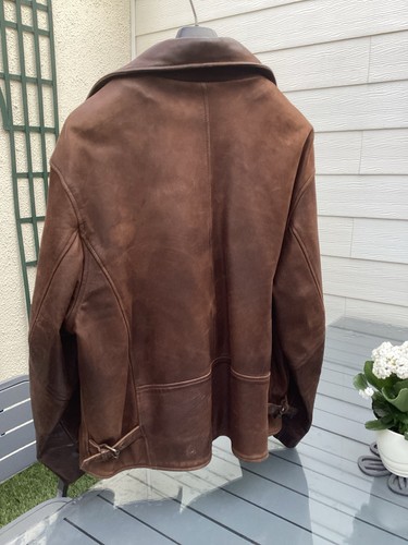 Veste cuir marron - veste,