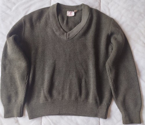 Pull kaki laine uniforme - pull,