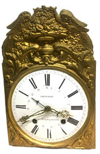 Mouvement comtoise  ancre, cloche, quantième Pringarbe St Valéry en Caux