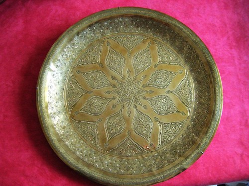 Ancien plateau laiton - ancien,