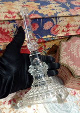 OLD HAT HOLDER or WIG in CUT GLASS 19th century