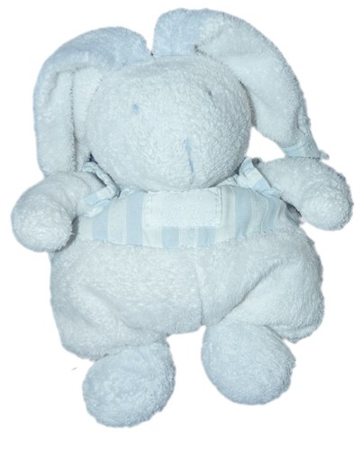 Doudou lapin bleu - lapin,