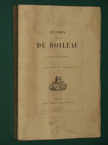 Oeuvres poétiques boileau - oeuvres,
