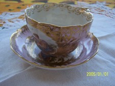ANTIQUE MEISSEN SAX PORCELAIN MUG SIGNED DECOR D ANGELS. Ref n°1