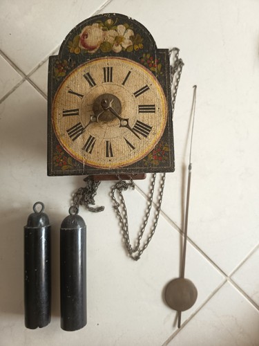 Pendule horloge bois - , murale