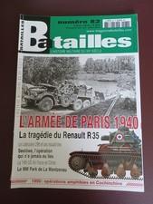 Batailles n°82 magazine histoire militaire l'armée de Paris 1940 R35 - Indochine
