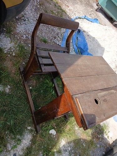 Banc écolier meuble ancien - Écolier,