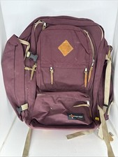 Vtg Eastpak 4004 Backpack Rucksack Maroon Convertible Camping Bag Jumbo Pack