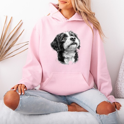 Sweat capuche noir blanc - sweat,