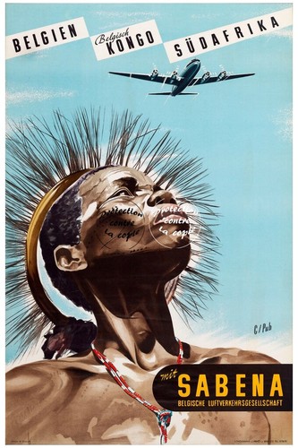 Aviation sabena rf62 poster - -,