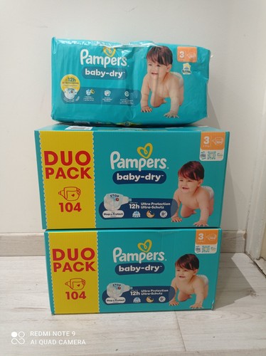Lot pampers baby dry - , taille