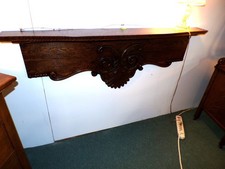 Antique Oak ornate wall shelf
