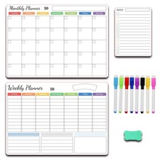 Tableau Magnétique pour Réfrigérateur Planning Hebdomadaire Planificateur Men...