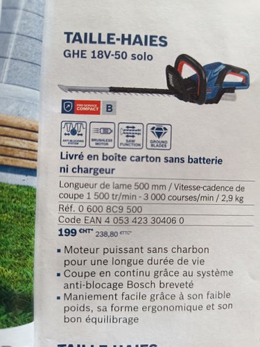 Taille haie chargeur - +,