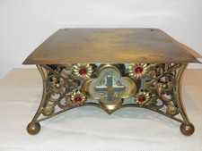 ANCIEN THABOR RELIGIEUX/LAITON/OSTENSOIR/SOCLE/croix/27x23x13c/LUTRIN/RELIQUAIRE