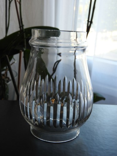 Ancien verre globe tulipe - ancien,