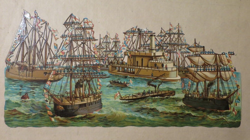 Ancien grand chromo découpi