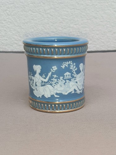 Bougeoir porcelaine bleu - bougeoir,
