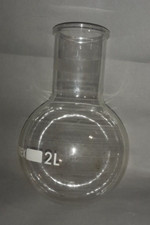 ballon fond rond flore fiole 2 L matériel de chimie laboratoire pharmacie pirex