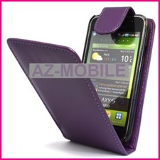 Pochette Housse Etui Coque Simili Cuir Violet Pour Samsung Gt-S5230 Player One