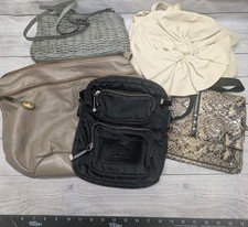 Vintage 80s 90s Mom Purse Lot Brie Calvin Klein Leather Basket Handbag Shoulder
