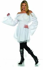 Ste Polyvalent Paysan Chemise de Pirate Blanc Adulte Déguisement Halloween 29968