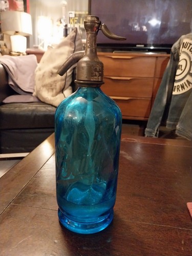 Syphon ancien bleu torsade - ancien,