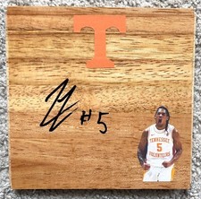 ZAKAI ZEIGLER SIGNED 6X6 PARQUET FLOORBOARD TENNESSEE VOLUNTEERS VOLS BASKETBALL