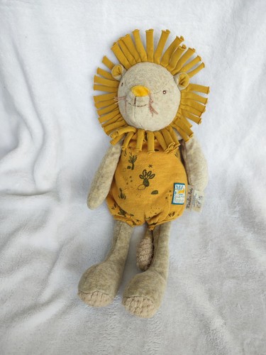 Doudou 36cm lion gris - , jaune