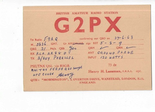Carte qsl radio - carte, amateur