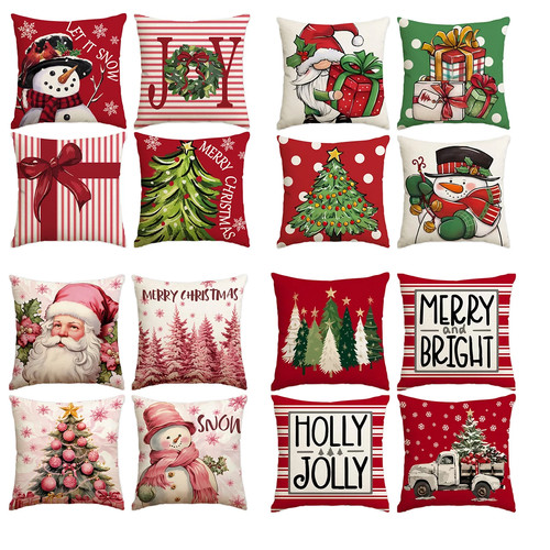 Housse coussin noël - coussin, bonhomme