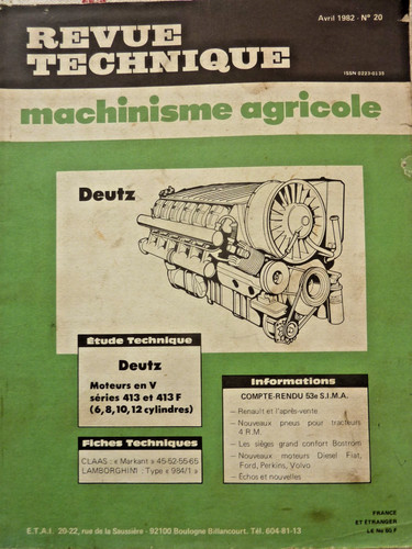 Revue technique machinisme - revue,