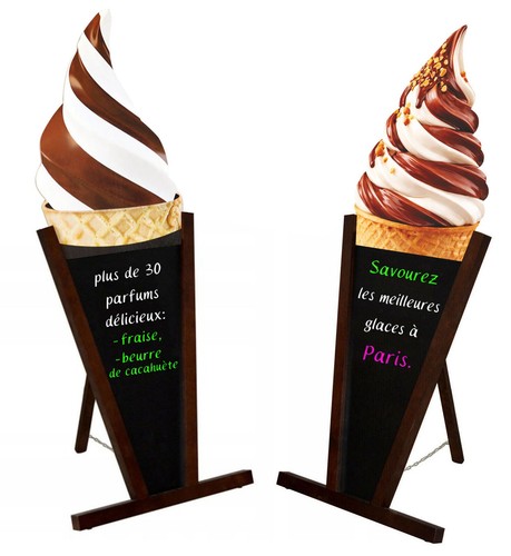 Chevalet publicitaire crème