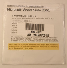 Microsoft Office Works Suite 2001 DVD Neuf Sous Blister